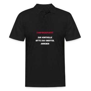 Campingaufsicht Festival Geschenkidee - Männer Poloshirt - Schwarz - Vorne - Kai (181cm)