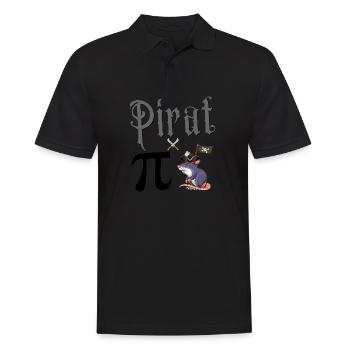 Pirate Pi Rat Pi Rat (Gift Idea) - Men's Polo Shirt - black - Front - Kai (181cm)