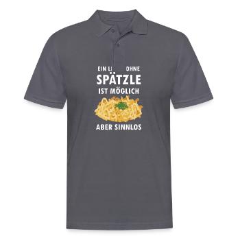 T-shirt | Schwabe Schwäbisch Idées cadeaux - Polo Homme - charbon - Devant - Nico (186cm)