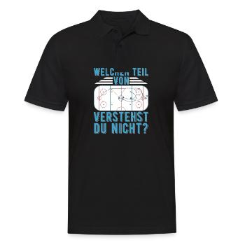 Eishockey | Eishockey Spieler Sport Geschenkideen - Männer Poloshirt - Schwarz - Vorne - Kai (181cm)