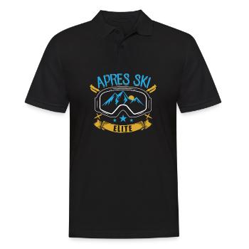 Apre Ski Elite | Snowboard Ski Skiing Gifts - Men's Polo Shirt - black - Front - Kai (181cm)