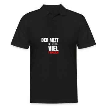Der Arzt hat gesagt viel trinken - Männer Poloshirt - Schwarz - Vorne - Kai (181cm)