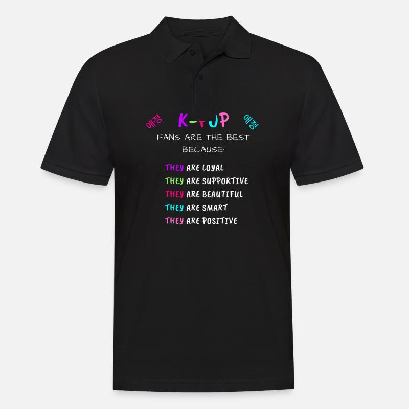 I fan di Kpop parlano inglese - Polo da uomo - nero