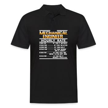 Mechanical engineering engineer occupation building student - Men's Polo Shirt - black - Front - Kai (181cm)
