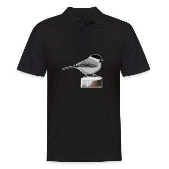 Oiseau Mésange Saule Peint Design Animal - Polo Homme - noir - Devant - Kai (181cm)