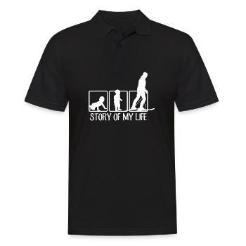 Skiers | Ski Skis Ski Holiday Skiing Gift - Men's Polo Shirt - black - Front - Kai (181cm)