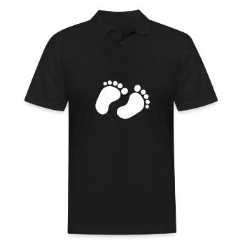 footprints - Men's Polo Shirt - black - Front - Kai (181cm)