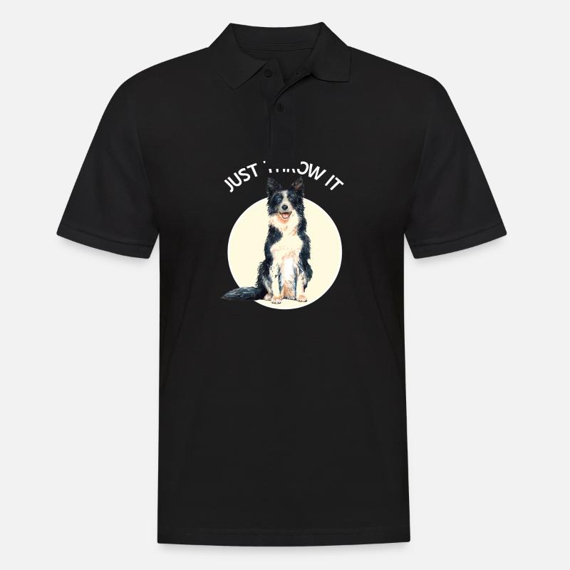 Border Collie - Männer Poloshirt - Schwarz