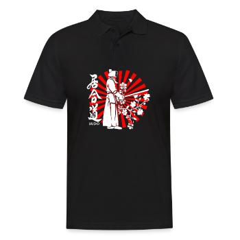 Iaido - Männer Poloshirt - Schwarz - Vorne - Kai (181cm)
