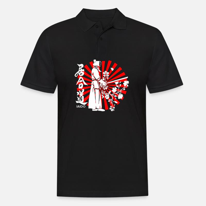Iaido - Männer Poloshirt - Schwarz