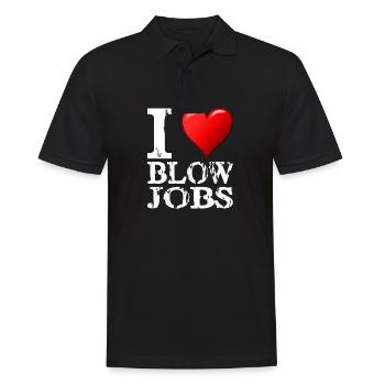 I Love Pipes Design blanc - Polo Homme - noir - Devant - Kai (181cm)