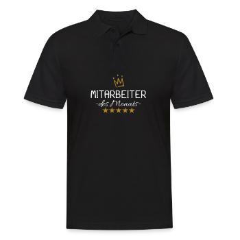 Mitarbeiter des Monats - Männer Poloshirt - Schwarz - Vorne - Kai (181cm)