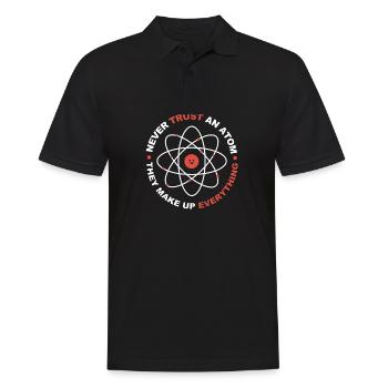 Ne faites jamais confiance à un atome - Polo Homme - noir - Devant - Kai (181cm)
