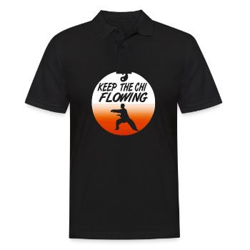 Tai Chi - Männer Poloshirt - Schwarz - Vorne - Kai (181cm)