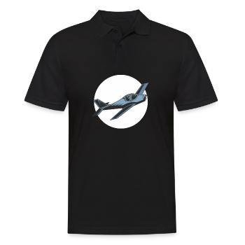 Avion de sport Hobby Pilot avion à hélice - Polo Homme - noir - Devant - Kai (181cm)