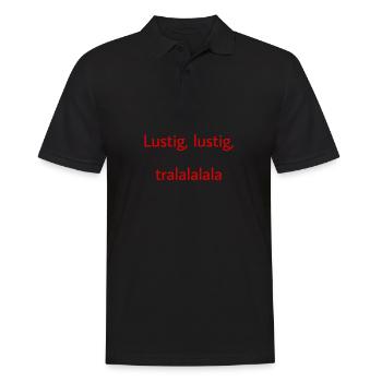 Kind Kinderlied Lustig Tralala Witzig Erinnerung - Männer Poloshirt - Schwarz - Vorne - Kai (181cm)