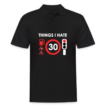 Things I Hate Auto Traffic Mechanic T-Shirt - Men's Polo Shirt - black - Front - Kai (181cm)