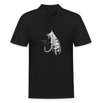 Fly fishing, king of fly, fly fishing, fly - Men's Polo Shirt - black - Front - Kai (181cm)