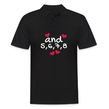 Danse danse danse classe rythme coeur - Polo Homme - noir - Devant - Kai (181cm)