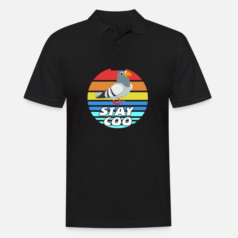 Taube - Männer Poloshirt - Schwarz