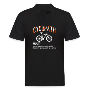 Mountainbike Fahrrad Radsport Fahrradtour Geschenk - Männer Poloshirt - Schwarz - Vorne - Kai (181cm)