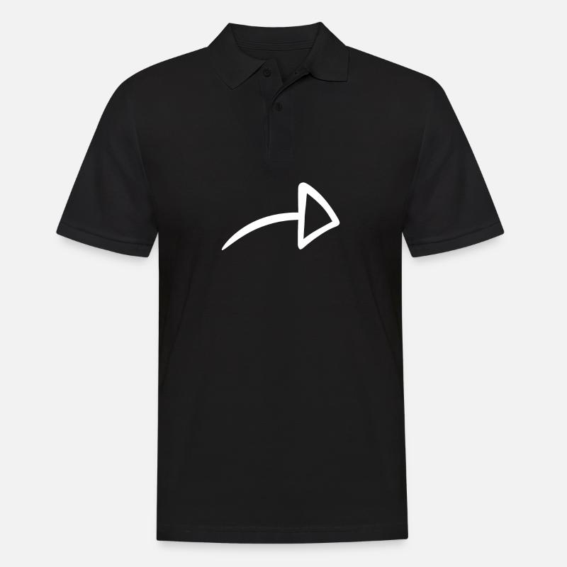 Pfeil nach rechts - Männer Poloshirt - Schwarz