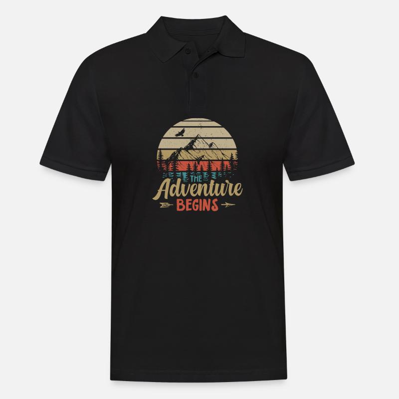 Wanderungen | Wander Wandern Wanderer Geschenkidee - Männer Poloshirt - Schwarz