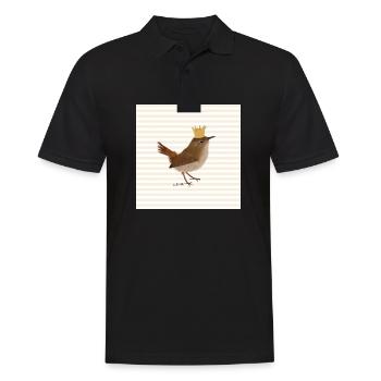 Wren with golden crown bird gift - Men's Polo Shirt - black - Front - Kai (181cm)
