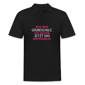 Gymnasium Einschulung Schulbeginn Geschenk - Männer Poloshirt - Schwarz - Vorne - Kai (181cm)
