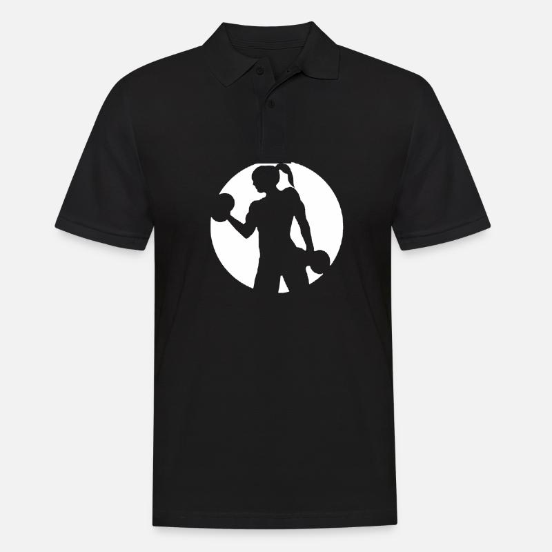 Dame - Männer Poloshirt - Schwarz