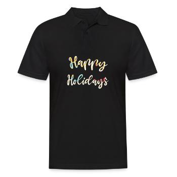 Bonnes vacances - belles vacances - Polo Homme - noir - Devant - Kai (181cm)