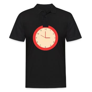 L'horloge - Polo Homme - noir - Devant - Kai (181cm)