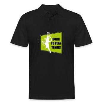 Born to play Tennis - Polo Homme - noir - Devant - Kai (181cm)