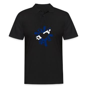 Israël symbole drapeau tache de couleurs cadeau - Polo Homme - noir - Devant - Kai (181cm)