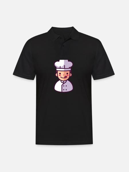 cuisinier - Polo Homme - noir