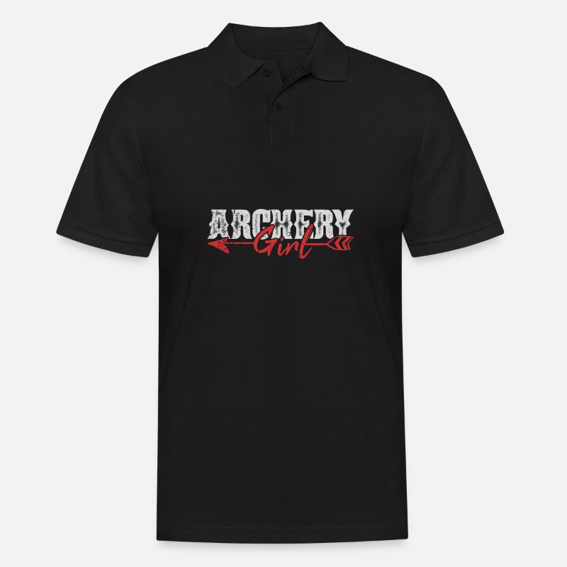 Bogenschießen - Männer Poloshirt - Schwarz