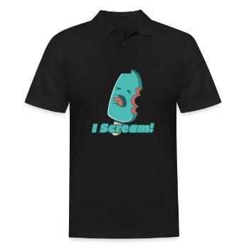 i scream unique trendy t shirt design - Men's Polo Shirt - black - Front - Kai (181cm)