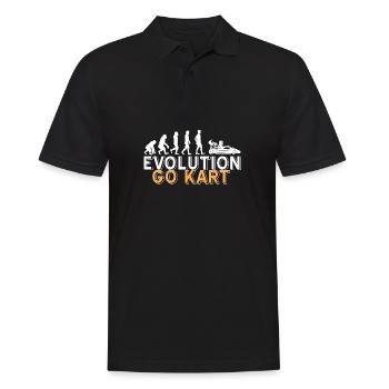 Go Kart - Männer Poloshirt - Schwarz - Vorne - Kai (181cm)