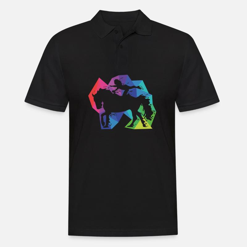 Voltigieren Pferd Geschenk - Männer Poloshirt - Schwarz