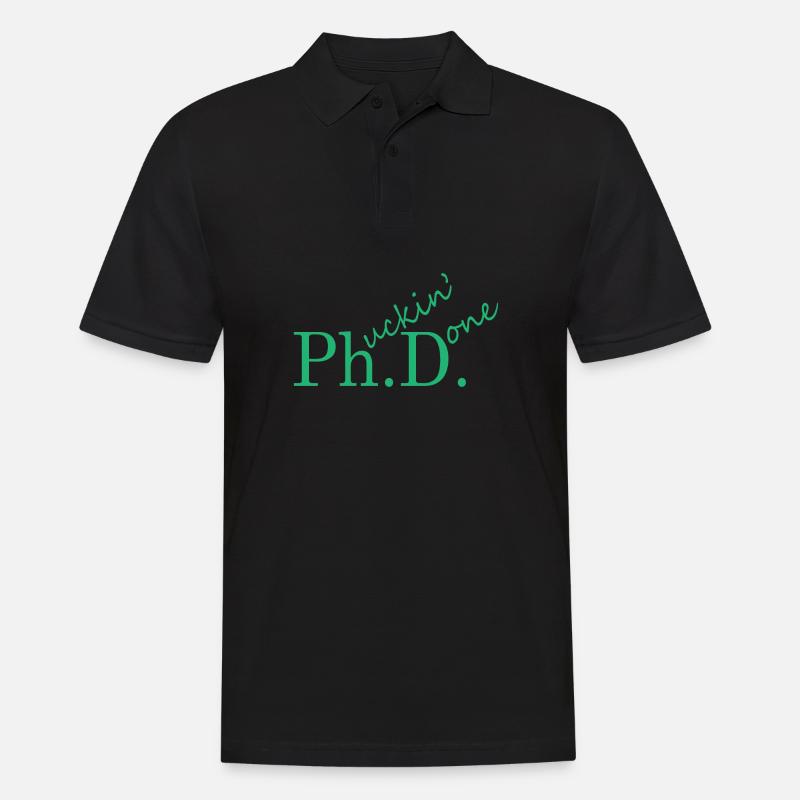 Doktorarbeit Phd Abschluss Geschenk - Männer Poloshirt - Schwarz