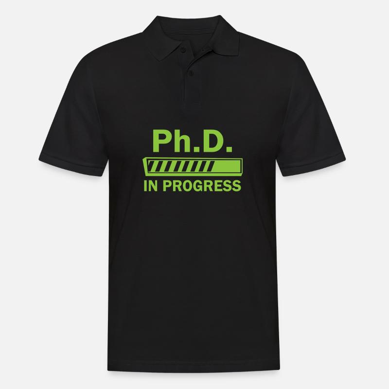 Phd in progress Abschluss Geschenk - Männer Poloshirt - Schwarz