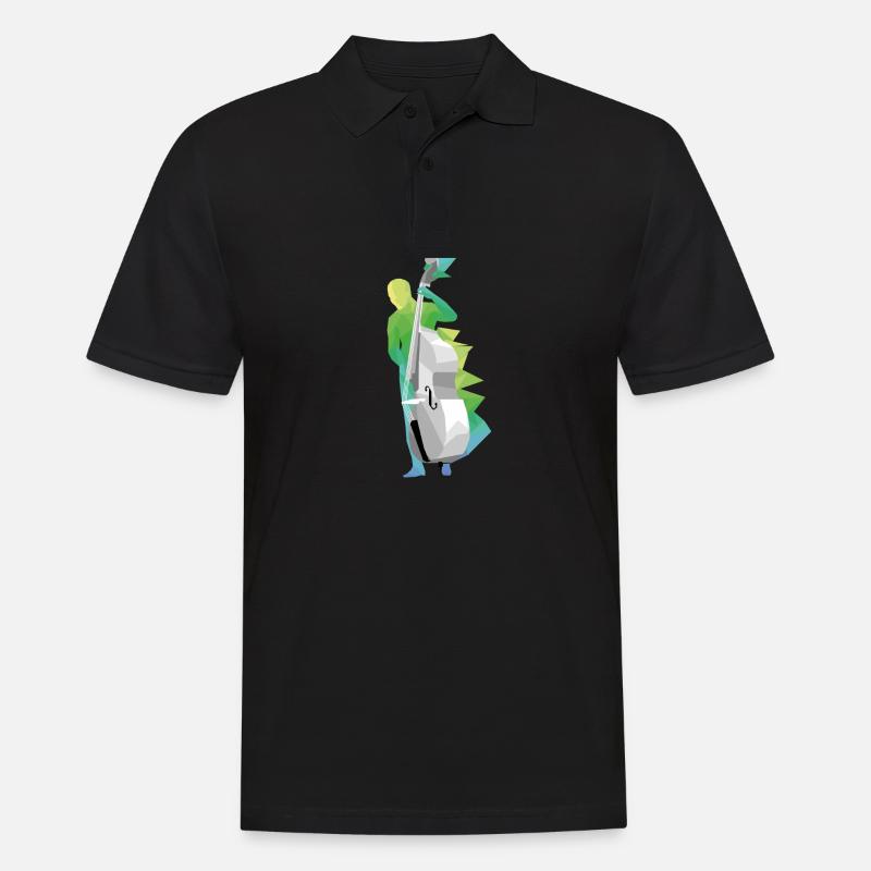 Kontrabass - Männer Poloshirt - Schwarz