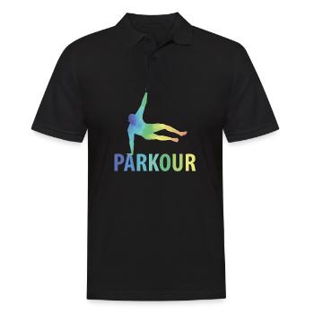 Parkour gift - Men's Polo Shirt - black - Front - Kai (181cm)