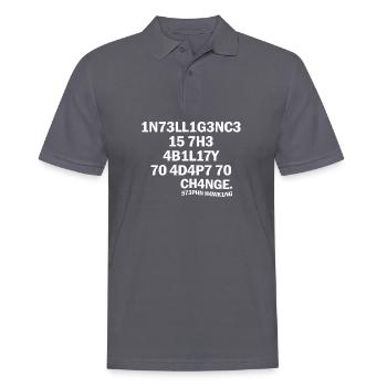 Inteligence Science Saying Physics Gift - Men's Polo Shirt - charcoal grey - Front - Nico (186cm)