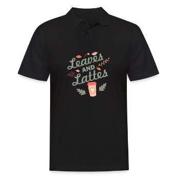 Feuilles et Lattes cadeau de citrouille d'automne - Polo Homme - noir - Devant - Kai (181cm)