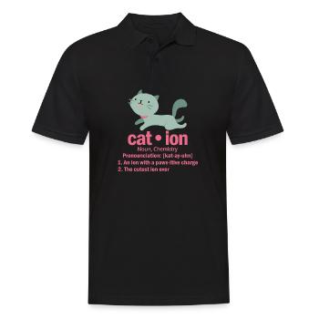 Katze Chemie Spruch Student Geschenk - Männer Poloshirt - Schwarz - Vorne - Kai (181cm)