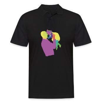 Père et fille - Polo Homme - noir - Devant - Kai (181cm)