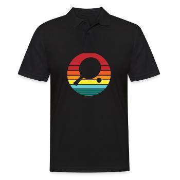 Table tennis sport gift saying - Men's Polo Shirt - black - Front - Kai (181cm)