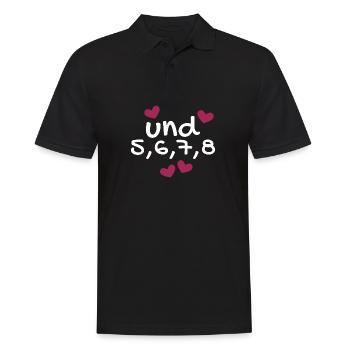 Tanzen Tanz Tanzkurs Rhythmus - Männer Poloshirt - Schwarz - Vorne - Kai (181cm)