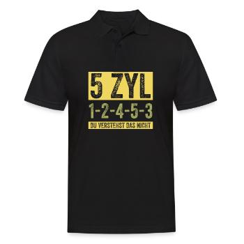 Zyl Geschenk Wagen Autofans Mechaniker - Männer Poloshirt - Schwarz - Vorne - Kai (181cm)